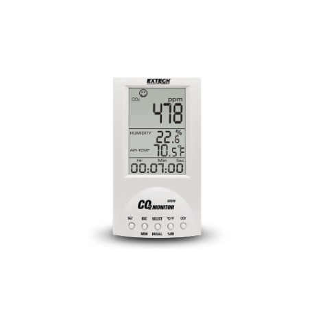 Extech CO220 Monitor de CO2 de calidad del aire de escritorio para interiores