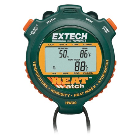 Extech HW30 Cronómetro HeatWatch™ con índice de calor, humedad, temperatura y temporizador de subida/bajada