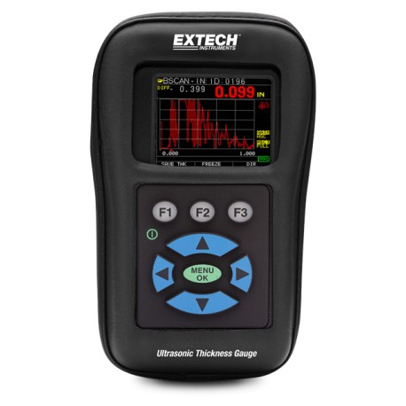 Extech TKG250 Medidor ultrasónico digital de espesor/registrador de datos con función de forma de onda a color