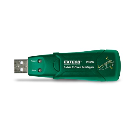 Extech VB300 Registrador de datos USB G-Force de 3 ejes