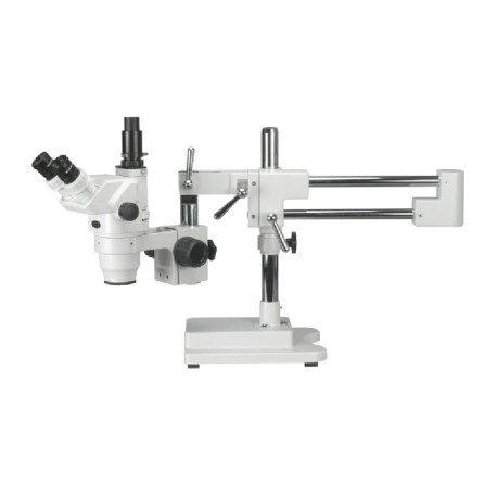 Amscope Microscopio de zoom estéreo trinocular definitivo 2X-90X en soporte de brazo 3D