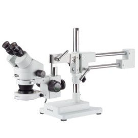 Amscope Microscopio estéreo de inspección de circuito de aumento de zoom 7X-45X con luz de 80 LED