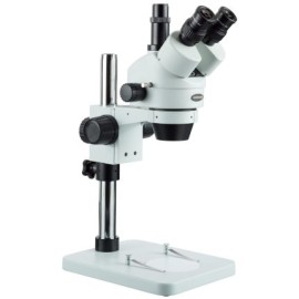 Amscope SM-1TSZ-V203 3.5X-90X Zoom Trinocular Stereo Microscope with Table Pillar Stand