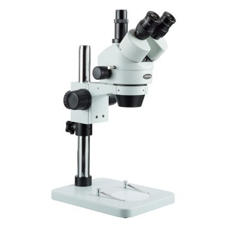 Amscope SM-1TSZ-V203 3.5X-90X Zoom Trinocular Stereo Microscope with Table Pillar Stand