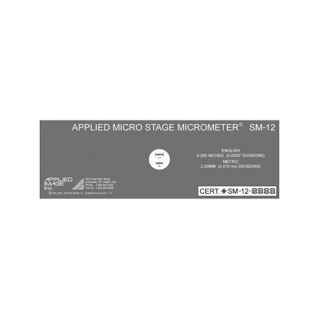 Aplied Image SM-13 X&Y Axis Linear Scale 0.08 inch / 2.0mm