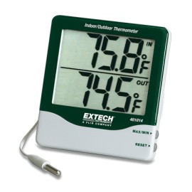 Extech 401014A Alerta de temperatura interior/exterior con dígitos grandes