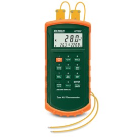 Extech 421502 Termómetro de entrada doble tipo J/K con alarma